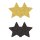 Pretty Pasties Glitter Stars Black Gold 2 Pair