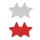 Pretty Pasties Glitter Stars Red Silver 2 Pair