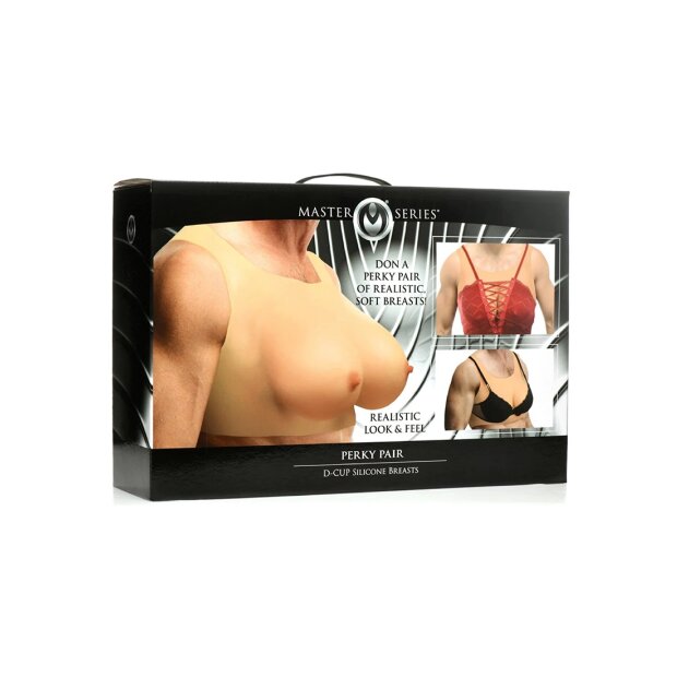 Perky Pair D-Cup Silicone Breasts - Flesh