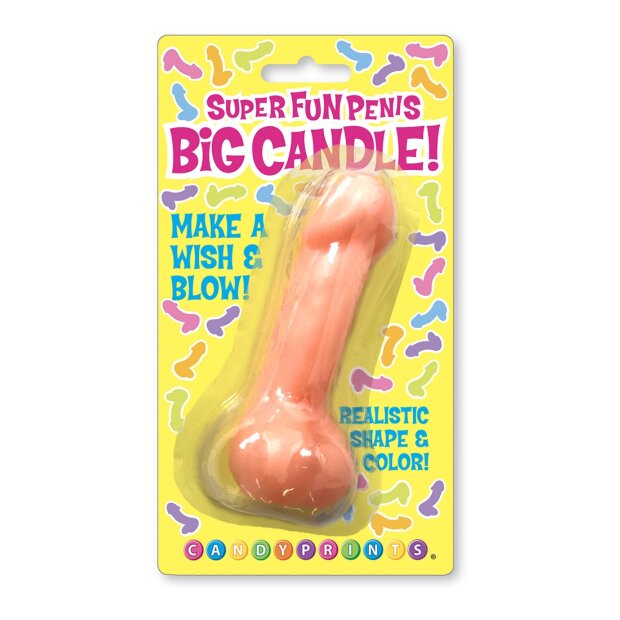 Super Fun Big Penis Candle, Pink 43 g