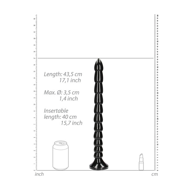 Shots - Ouch! Stacked Anal Snake Medium Analdildo Schwarz 43,5 cm ⌀ 7,9 cm