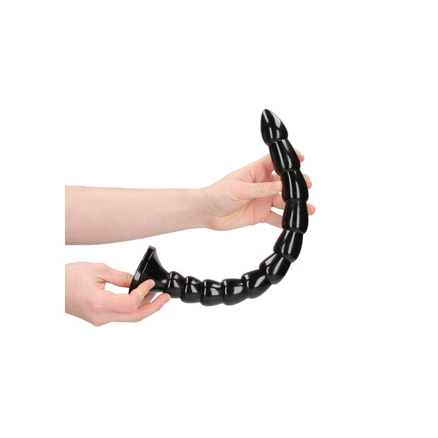 Shots - Ouch! Stacked Anal Snake Medium Analdildo Schwarz 43,5 cm ⌀ 7,9 cm