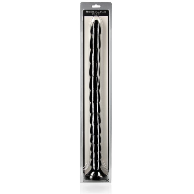Shots - Ouch! Stacked Anal Snake Large Analdildo Schwarz 54,9 cm ⌀ 7,9 cm