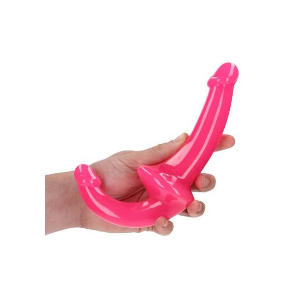 RealRock Strapless Strap-On Glow in the Dark Dildo Pink 20 cm