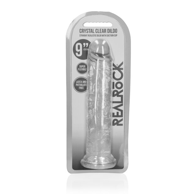 RealRock Straight Realistic Dildo Transparent 25 cm