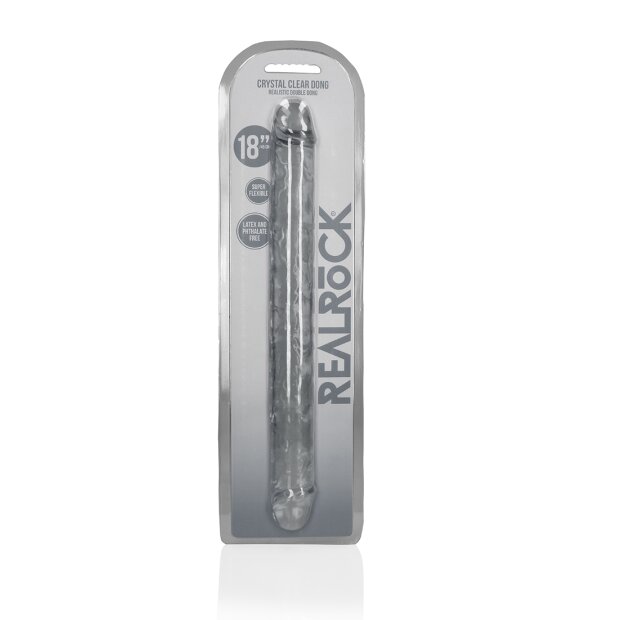 RealRock Realistic Double Dong Doppeldildo Transparent 45 cm