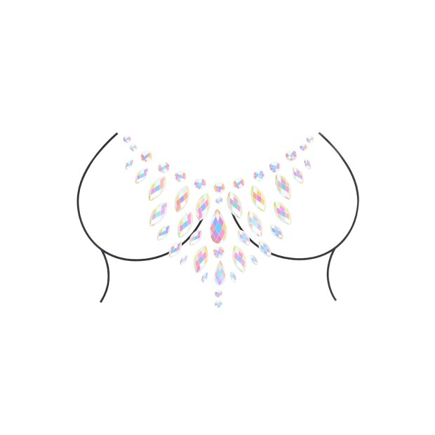 Shots Ouch! Körperschmuck leuchtende Dekoltee Aufkleber