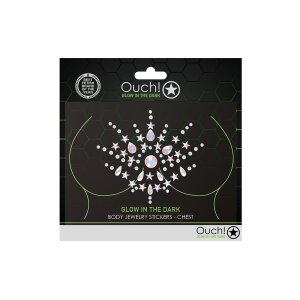 Shots Ouch! Körperschmuck leuchtende Brust Aufkleber