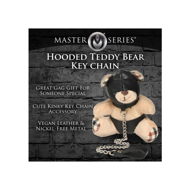 Hooded Teddy Bear Keychain Tan