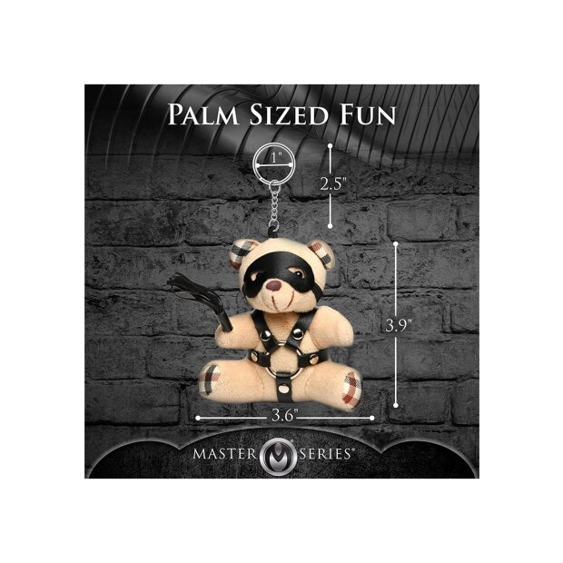 Master Series BDSM Teddy Bear Keychain Tan