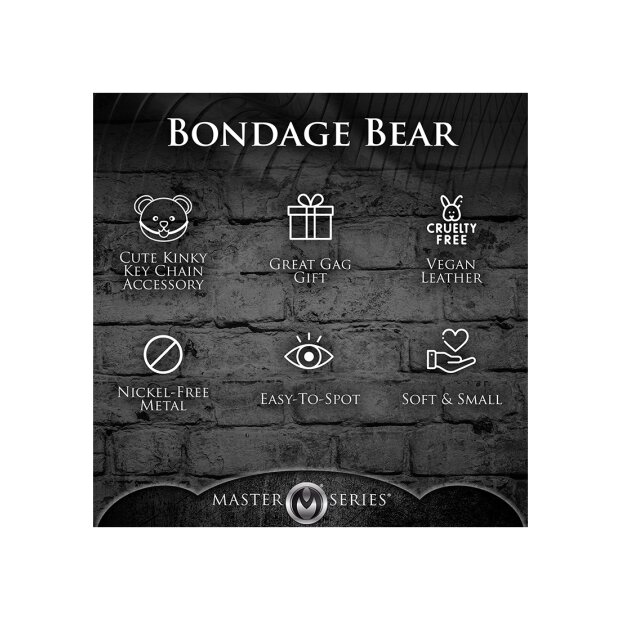 Master Series BDSM Teddy Bear Keychain Tan