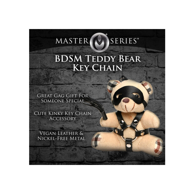 Master Series BDSM Teddy Bear Keychain Tan