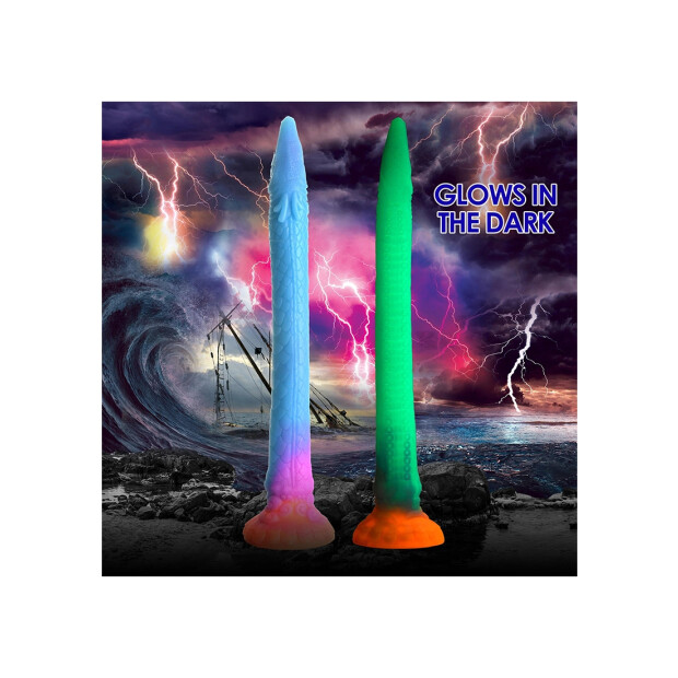 XR Brands Makara Glow in the Dark Snake Analdildo Mehrfarbig 46,4 cm ⌀ 5,1 cm