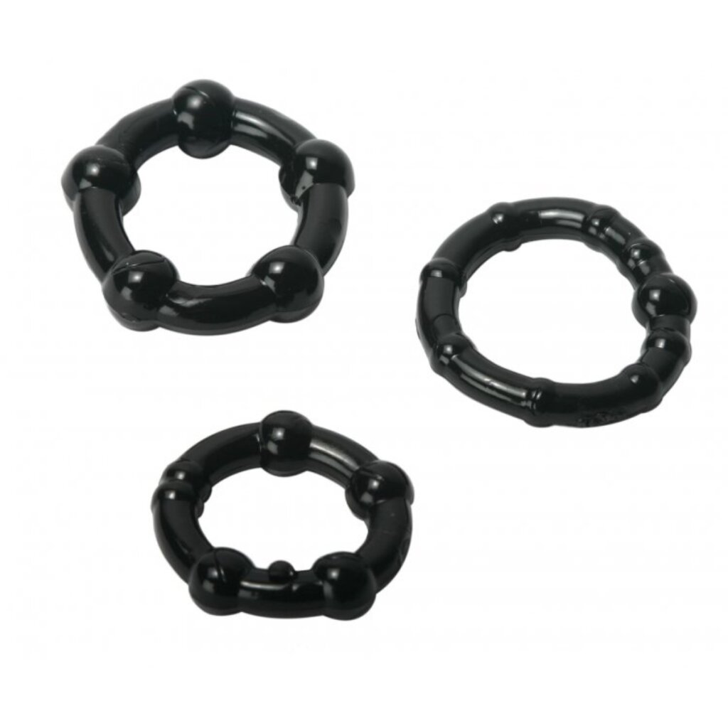 XR Brands Trinity For Men Penis Rings Penisringe Schwarz, 7,95