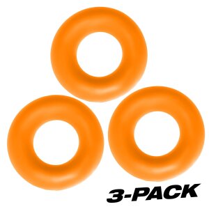 Oxballs Fat Willy 3-pack penis/testicle rings orange