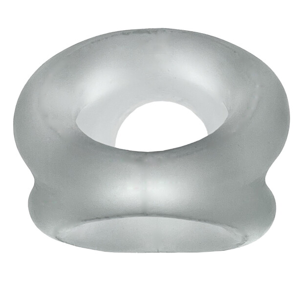Oxballs Tri-Squeeze Penis Ring + Ball Stretcher Ice Clear