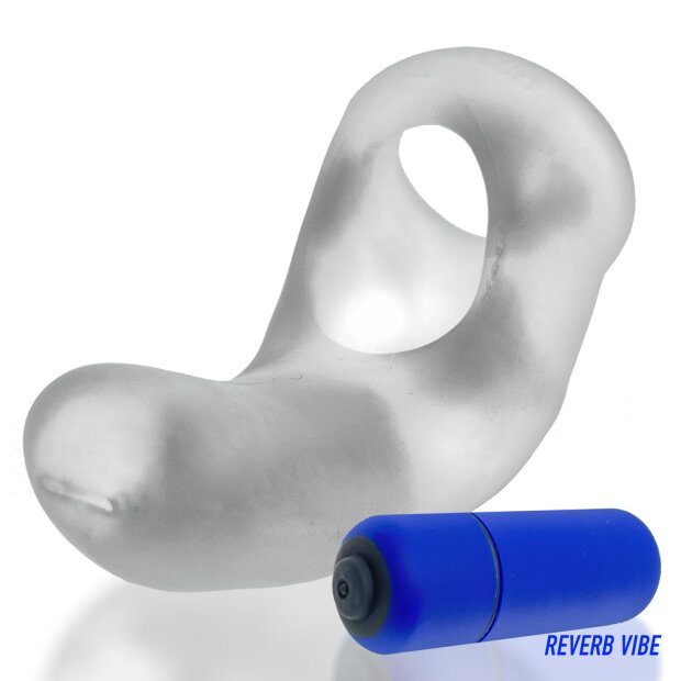 Hünkyjunk Buzzfuck Sling mit Taint Vibe Vibrator Transparent