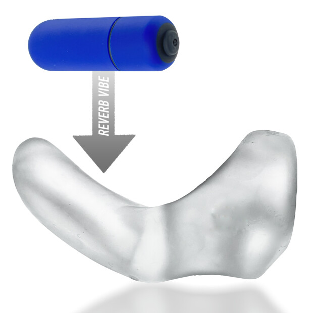 Hünkyjunk Buzzfuck Sling mit Taint Vibe Vibrator Transparent