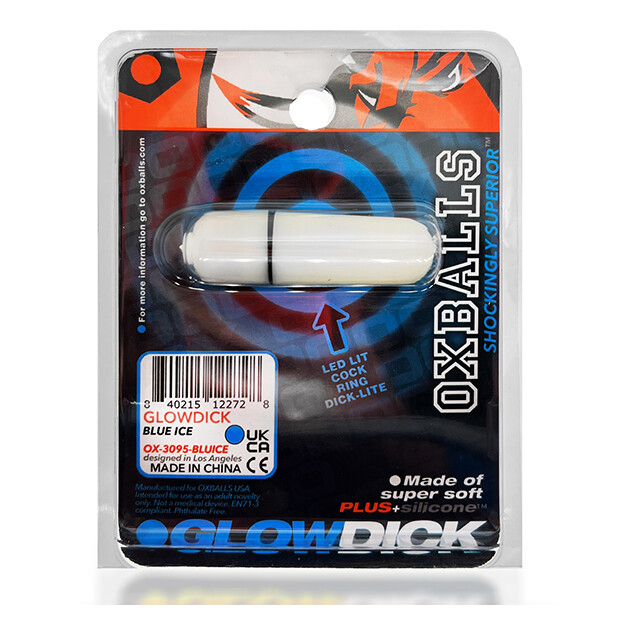 Oxballs Glowdick Cockring With Led Blue Ice