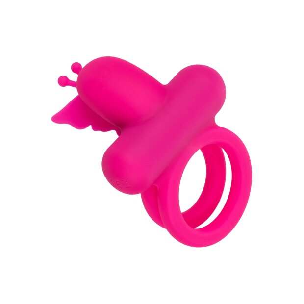 CalExotics Butterfly Dual Ring Vibrationsring Rosa ⌀ 3,25 cm