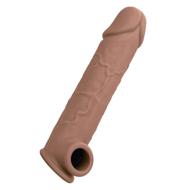CalExotics Life-Like Extension Penishülle Beige Braun 22,25 cm ⌀ 4,5 cm