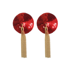 Sequin Nipple Covers with Chain