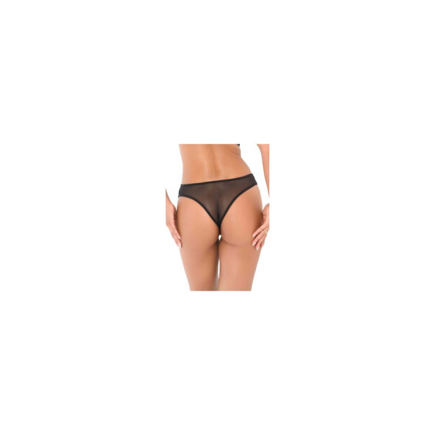 Lace string with straps Black L/XL