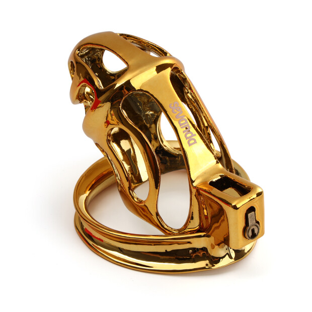 Sevanda Gold Urethral Chastity Cock Cage