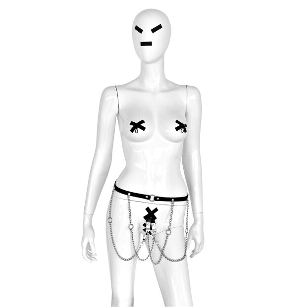 Leather Hip Belt and Rings with 4 Clamps