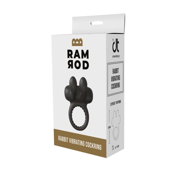 Dream Toys Ramrod Rabbit Vibrating Cockring Penisring Schwarz