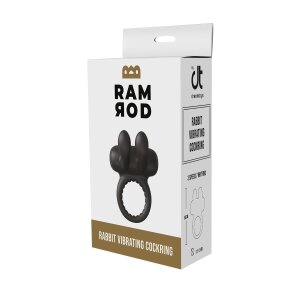 Ramrod Rabbit Vibrating Cockring Black
