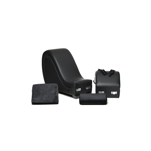 Kinky Sex Chaise with Love Pillows Black