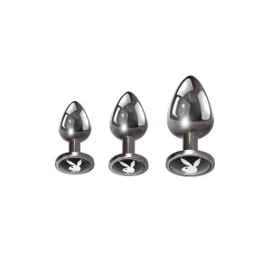 Playboy Pleasure 3 Ways Anal Training Kit Silber 3 Teilig