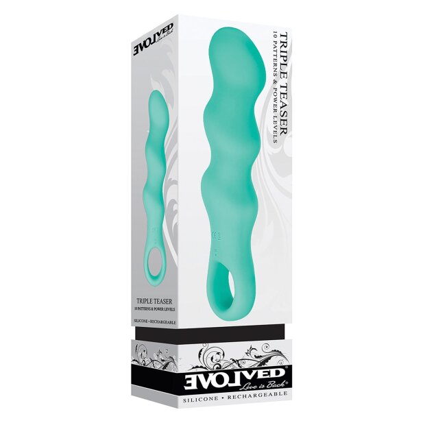 Evolved Triple Teaser Vibrator Türkis 21,3 cm