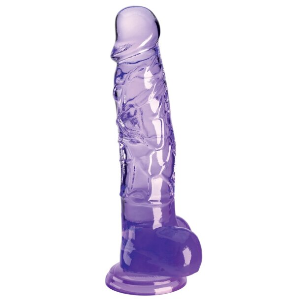 King Cock KingCockClear 8 w balls Dildo Lila 22,2 cm