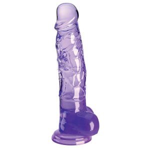 King Cock KingCockClear 8 w balls Dildo Lila 22,2 cm