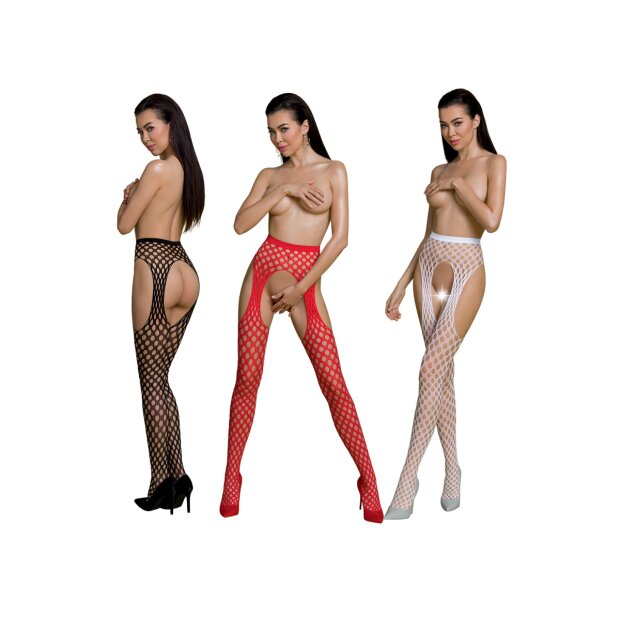 Passion ECO Strumpfhose ouvert white S/L