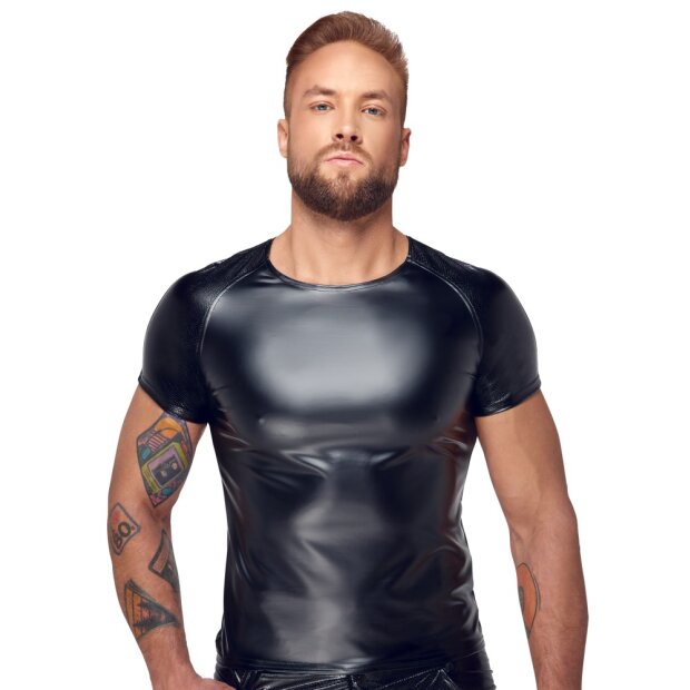 Noir Herren Shirt mit Schlangenhautoptik M - 2XL