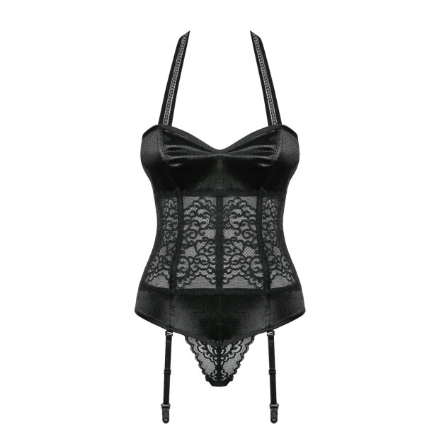 Obsessive Ailay corset & thong black
