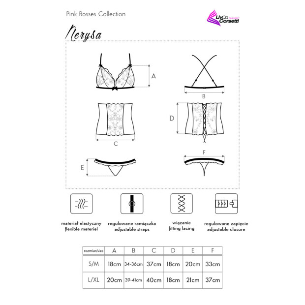 LivCo Corsetti Fashion Nerysa 3pcs set black-purple