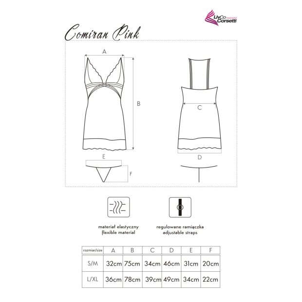 LivCo Corsetti Fashion Comiran chemise pink