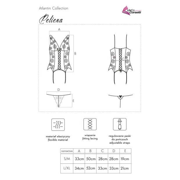 LivCo Corsetti Fashion Peliena corset black