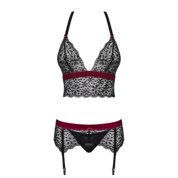 Obsessive Rossita 3pcs set black