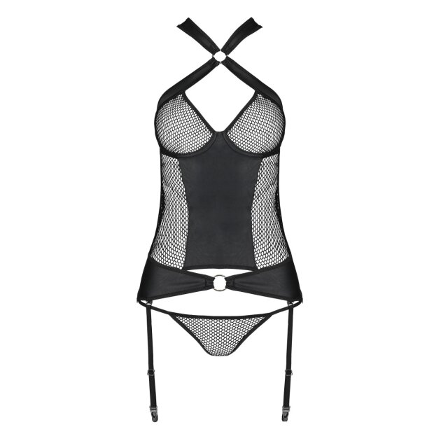 Passion Amanda corset & thong black