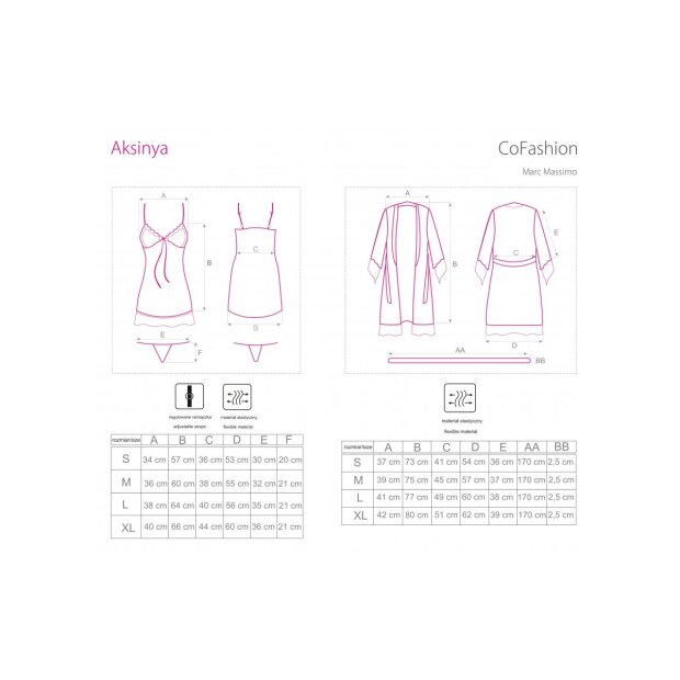 CoFashion Lingerie Aksinya chemise/peignoir beige