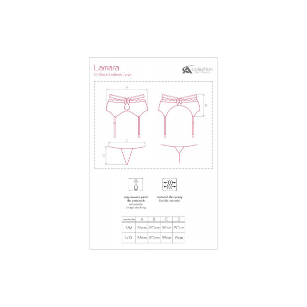 CoFashion Lingerie Lamara Strumpfgürtel schwarz