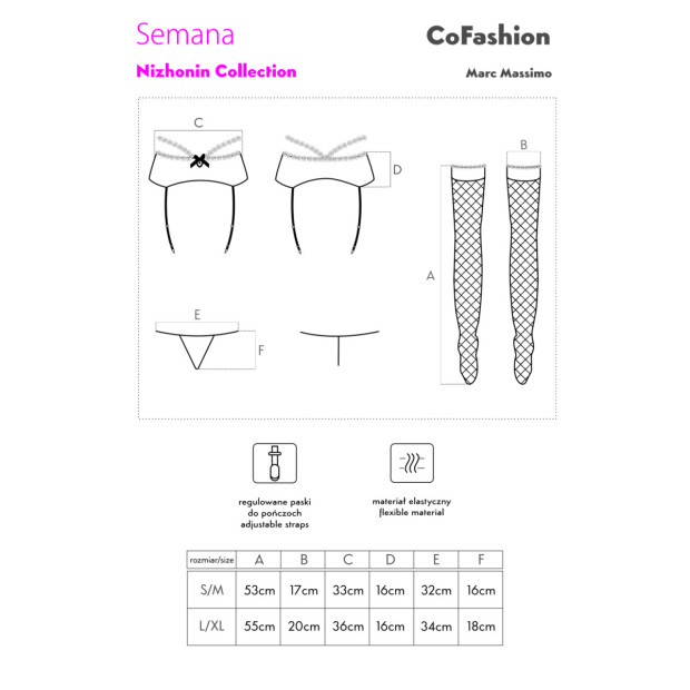 CoFashion Lingerie Semana Strumpfgürtel schwarz