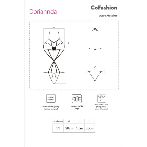 CoFashion Lingerie Doriannda body schwarz