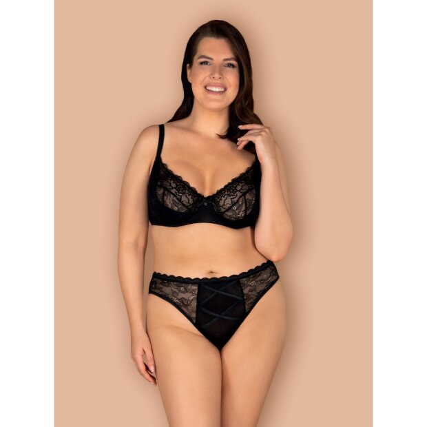 Obsessive Laurise 2pcs set black Size Plus