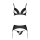 Passion Miley 3pcs set with open bra black